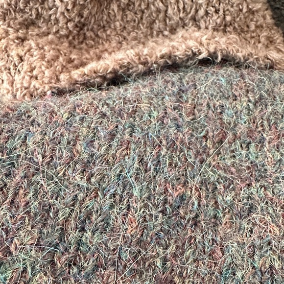 VINTAGE | Homemade Brown Sleeveless One Button Front Alpaca Melange Vest - Picture 3 of 10